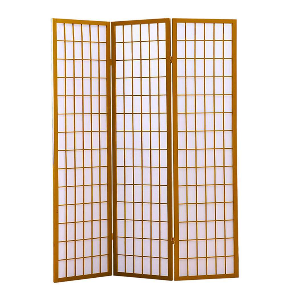 01_4o21cf1ckl4lxxmx.jpg Levede 3 Panel Free Standing Foldable Room Divider Privacy Screen Wood Frame - Image 1