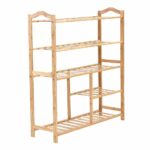 Levede Bamboo Shoe Rack Storage Wooden Organizer Shelf Stand 5 Tiers Layers 80cm