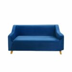 Sofa Cover Couch High Stretch Super Soft Plush Protector Slipcover 2 Seater Navy