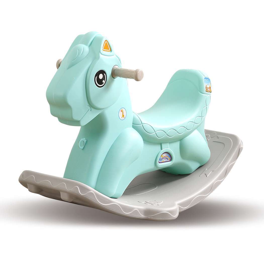 BE1011-BL_base.jpg BoPeep Kids Rocking Horse Toddler Baby Horses Pony Ride On Toy Balance Rocker - Image 1