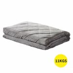 DreamZ 11KG Adults Size Anti Anxiety Weighted Blanket Gravity Blankets Grey