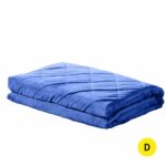 DreamZ 9KG Adults Size Anti Anxiety Weighted Blanket Gravity Blankets Royal Blue