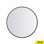 Wall Mirror Round Shaped Bathroom Makeup Mirrors Smooth Edge 50CM