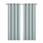 2x Blockout Curtains Panels 3 Layers Eyelet Room Darkening 140x230cm Green