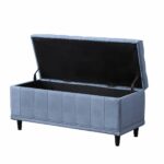 Levede Storage Ottoman Blanket Box Fabric Rest Chest Toy Foot Stool Bed Bench