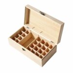 Essential Oil Storage Box Wooden 25 Slots Aromatherapy Container Organiser