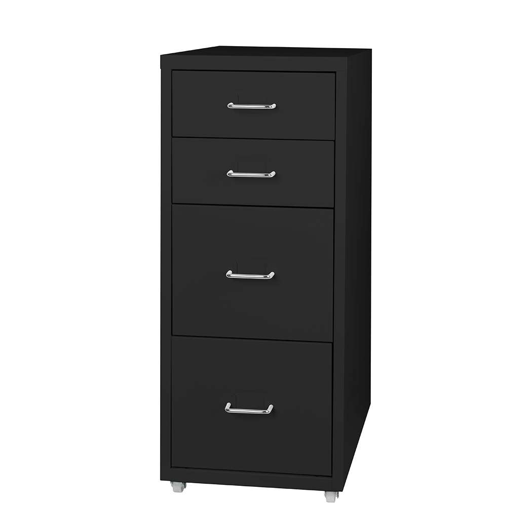 HO0402-BK_base.jpg 4 Tiers Steel Orgainer Metal File Cabinet With Drawers Office Furniture Black - Image 1