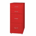 4 Tiers Steel Orgainer Metal File Cabinet With Drawers Office Furniture Red