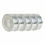 Reinforced Aluminium Foil Tape Insulation Heating Duct Silver 50mm x 50M 5 Pack