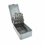 25Pcs HSS Drill Bit Set High Speed Steel Metric Metal Case 1mm - 13mm Coated New