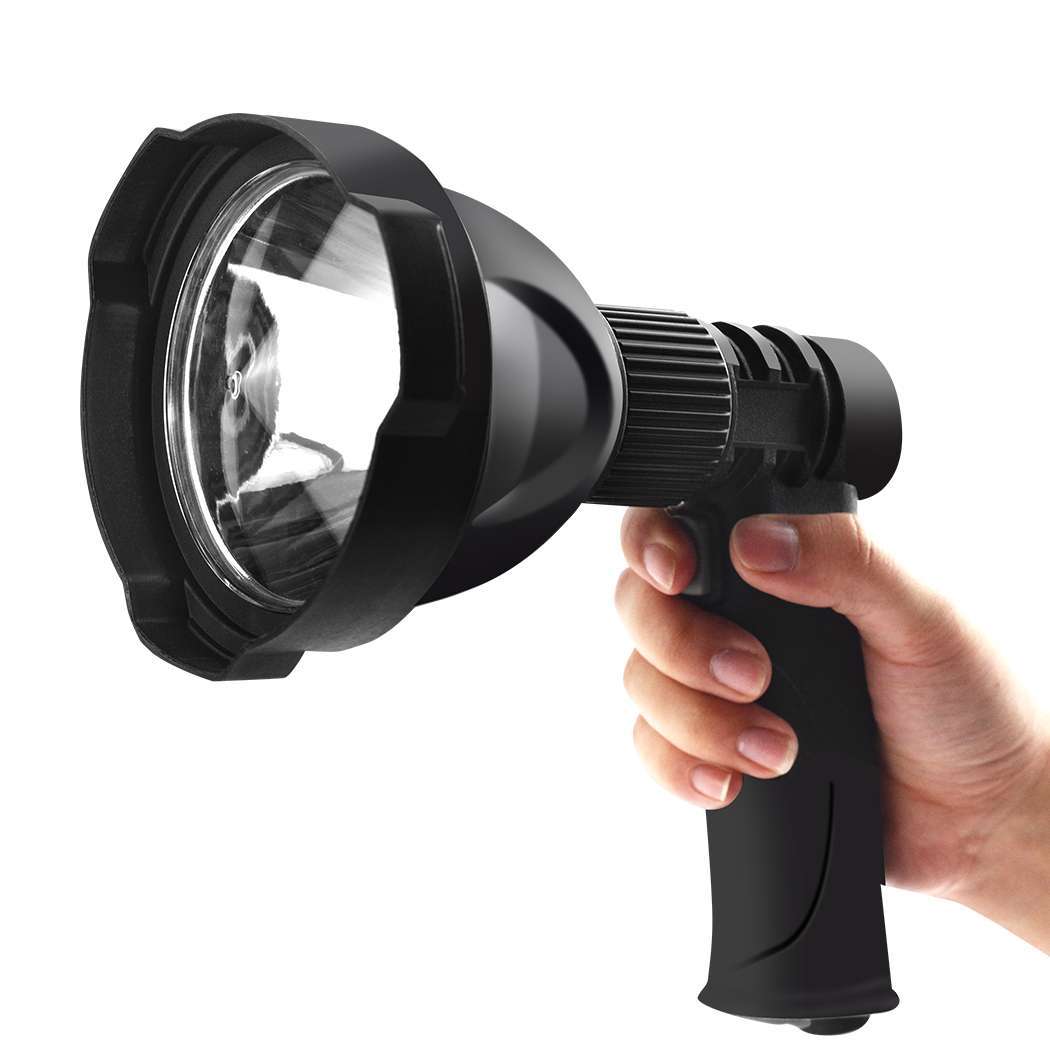 LI0294_base.jpg LED Handheld Spotlight Rechargeable Camping Hunting Flashlight Torch Spot Light - Image 1