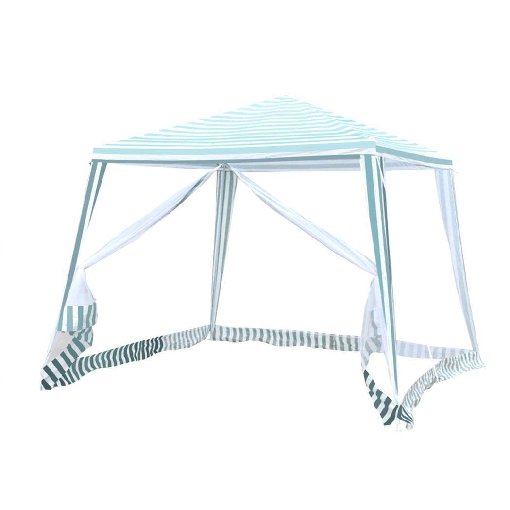 UA0122_base.jpg Mountview Pop Up Marquee Gazebo 3x3m Outdoor Canopy Wedding Tent Mesh Side Wall - Image 1