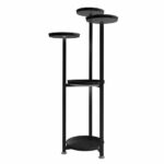 Levede Plant Stand Outdoor Indoor Flower Pots Rack Garden Shelf Black 120CM