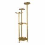 Levede Plant Stand Outdoor Indoor Flower Pots Rack Garden Shelf Gold 120CM