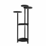 Levede Plant Stand Outdoor Indoor Flower Pots Rack Garden Shelf Black 100CM