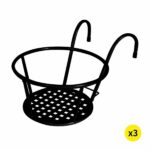 Levede 3x Plant Stand flower Holder Hanging Pot Basket Plant Garden Wall Storage