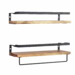 Levede Floating Shelf Brackets Towel Rail Rack Display Shelves Wall Mount Rack