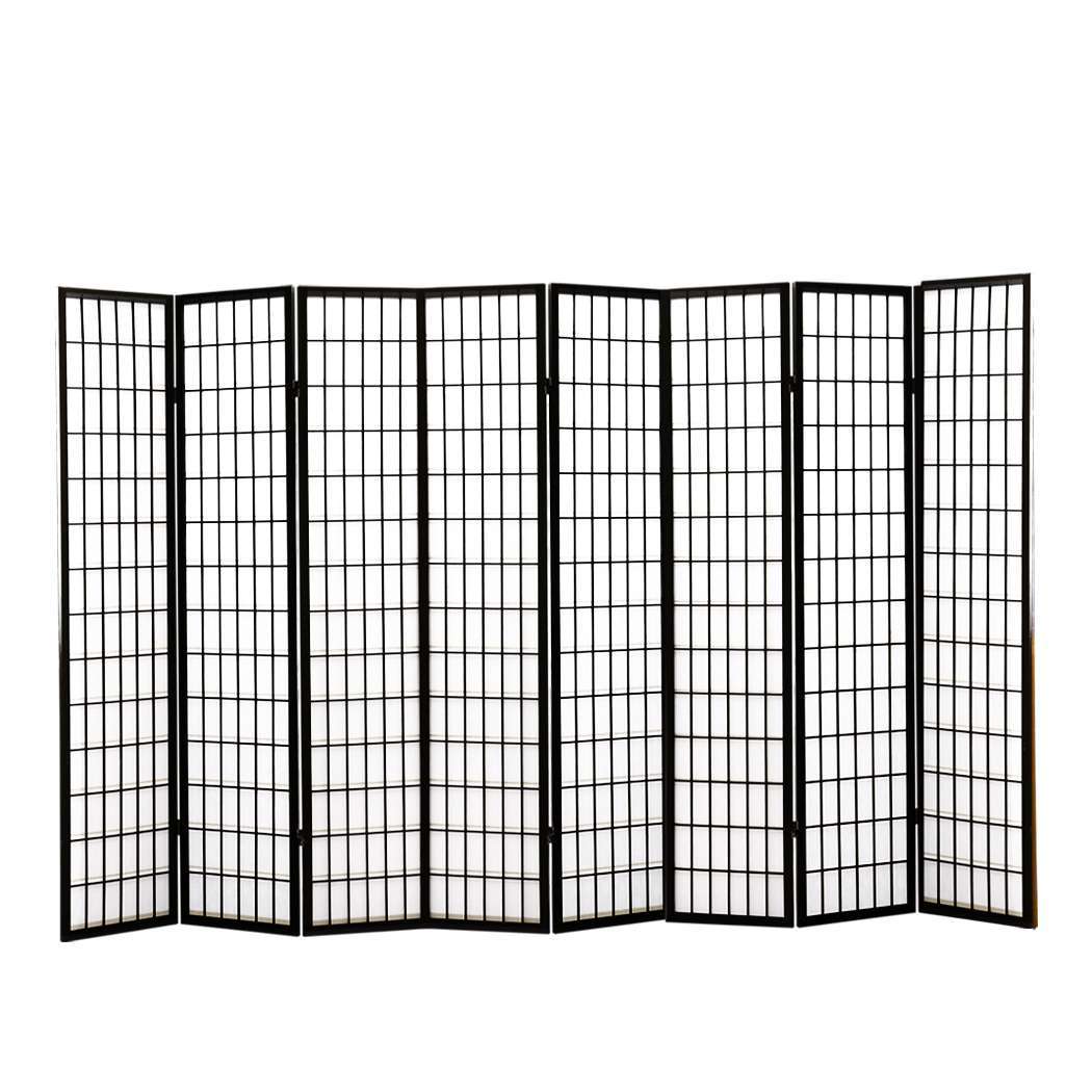 g12_1czjvv0ktpsrhys9.jpg Levede 8 Panel Free Standing Foldable Room Divider Privacy Screen Black Frame - Image 1