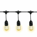 EMITTO 60M Festoon String Lights Xmas Wedding Party Waterproof Garden Outdoor