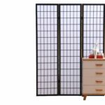 Levede 3 Panel Free Standing Foldable  Room Divider Privacy Screen  Black Frame